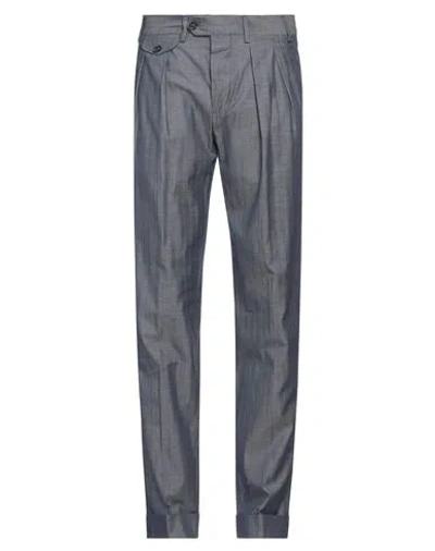Lardini Man Pants Slate Blue Size 28 Cotton, Cashmere