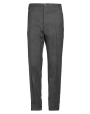 Lardini Man Pants Charcoal Size 40 Wool, Elastane In Grey