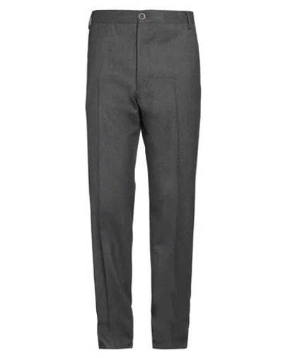 Lardini Man Pants Charcoal Size 40 Wool, Elastane In Grey