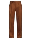 Lardini Man Pants Tan Size 36 Wool, Elastane In Brown