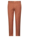 Lardini Man Pants Tan Size 38 Cotton, Linen, Elastane In Brown