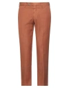 Lardini Man Pants Tan Size 32 Cotton, Linen, Elastane In Brown