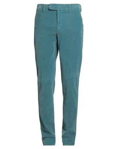 Lardini Man Pants Turquoise Size 34 Cotton, Lyocell, Elastane In Blue
