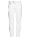 Lardini Man Pants White Size 38 Cotton, Elastane