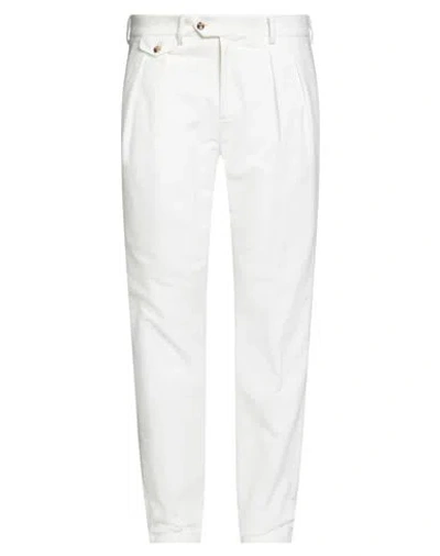 Lardini Man Pants White Size 38 Cotton, Elastane