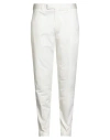 Lardini Man Pants White Size 38 Cotton, Elastane