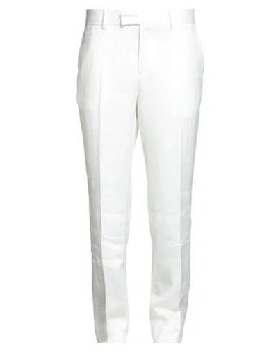 Lardini Man Pants White Size 40 Linen