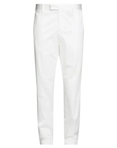 Lardini Man Pants White Size 42 Cotton, Elastane