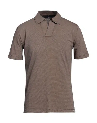 Lardini Man Polo Shirt Brown Size Xl Cotton