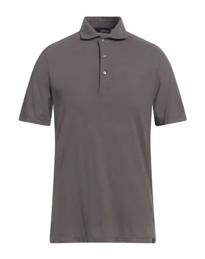 Lardini Man Polo Shirt Grey Size 48 Cotton