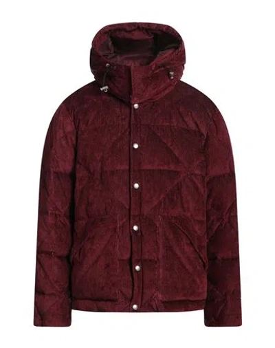 Lardini Man Puffer Burgundy Size 40 Viscose, Cotton, Elastane