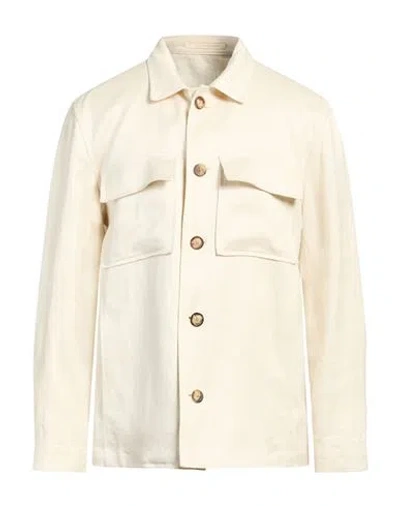 Lardini Man Shirt Beige Size L Linen