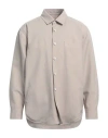 Lardini Man Shirt Beige Size S Polyester, Wool