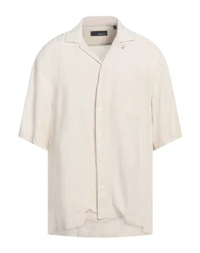 Lardini Man Shirt Beige Size Xl Rayon, Linen In Sand