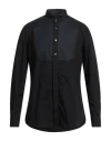 Lardini Man Shirt Black Size 17 Cotton In Black
