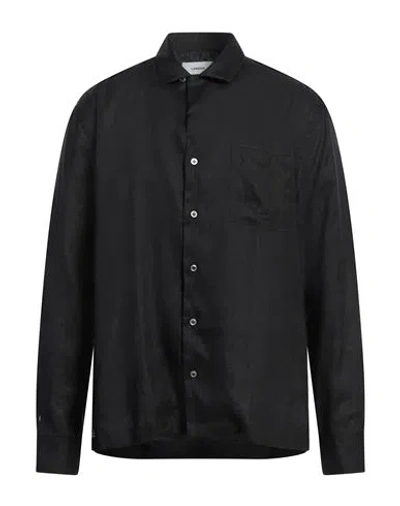 Lardini Man Shirt Black Size L Linen