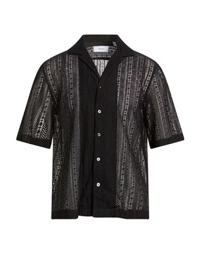 Lardini Man Shirt Black Size M Polyamide, Elastane