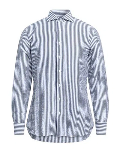 Lardini Man Shirt Blue Size 15 ¾ Cotton, Linen