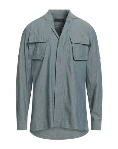 Lardini Man Shirt Blue Size Xl Cotton
