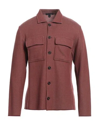 Lardini Man Shirt Brick Size L Wool