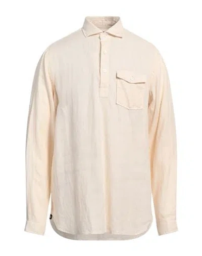 Lardini Man Shirt Cream Size Xl Linen In White