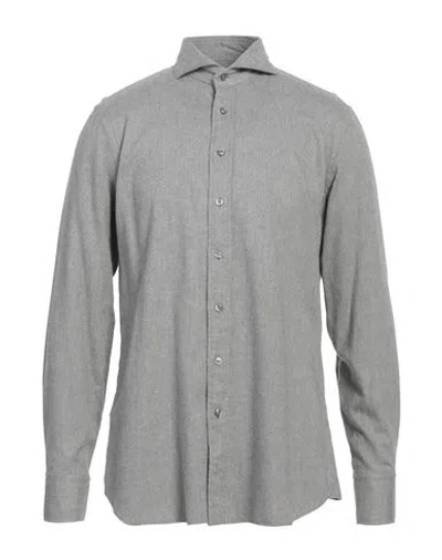 Lardini Man Shirt Grey Size 16 ½ Cotton In Gray