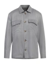 Lardini Man Shirt Grey Size M Cashmere, Wool, Silk In Gray