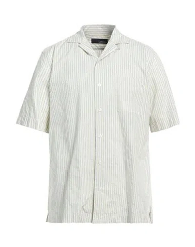 Lardini Man Shirt Ivory Size M Cotton In White