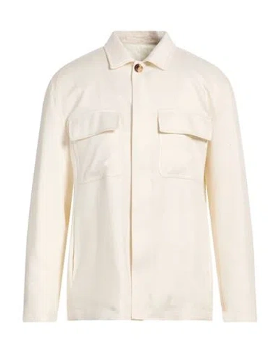 Lardini Man Shirt Ivory Size Xl Cashmere, Wool, Silk In Neutral