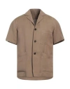 Lardini Man Shirt Khaki Size S Viscose, Linen In Beige