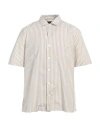 Lardini Man Shirt Khaki Size Xl Cotton
