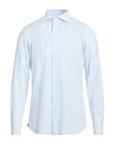 Lardini Man Shirt Light Blue Size 16 Cotton