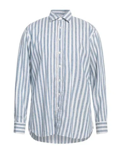 Lardini Man Shirt Light Blue Size 17 Linen