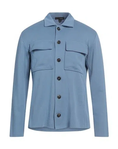 Lardini Man Shirt Light Blue Size Xl Cotton