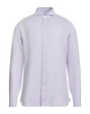 Lardini Man Shirt Lilac Size 17 ½ Linen