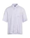Lardini Man Shirt Lilac Size M Linen