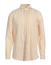 Lardini Man Shirt Marigold Size 17 Linen
