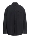 Lardini Man Shirt Midnight Blue Size L Polyester, Wool