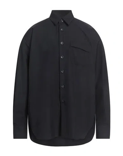 Lardini Man Shirt Midnight Blue Size L Polyester, Wool