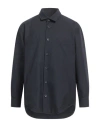Lardini Man Shirt Midnight Blue Size S Polyester, Wool