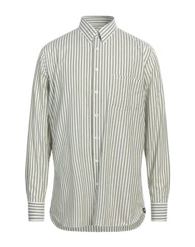 Lardini Man Shirt Military Green Size 17 Cotton