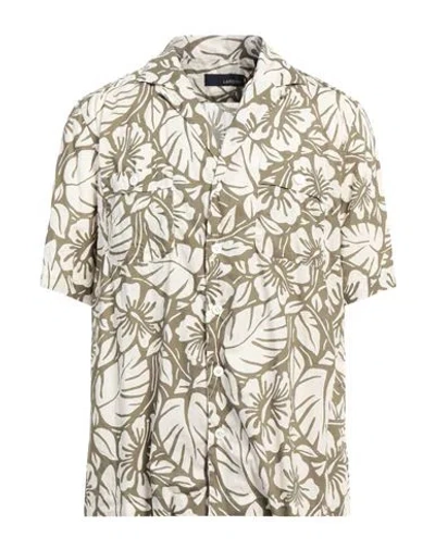 Lardini Man Shirt Military Green Size Xl Cotton