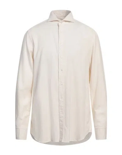 Lardini Man Shirt Off White Size 17 Cotton