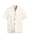 Lardini Man Shirt Off White Size S Viscose, Linen