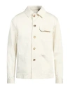 Lardini Man Shirt Off White Size M Cotton, Elastane In Off White