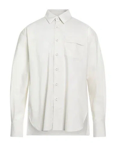 Lardini Man Shirt Off White Size Xl Cotton, Elastane