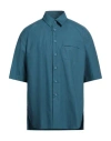 Lardini Man Shirt Pastel Blue Size S Cotton, Elastane