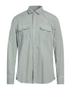 Lardini Man Shirt Sage Green Size 17 Cotton