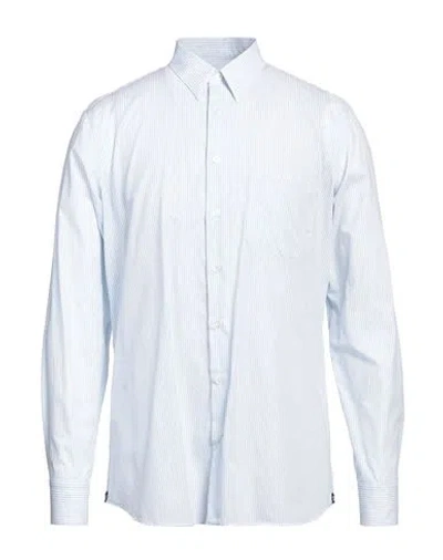 Lardini Man Shirt Sky Blue Size 17 Cotton