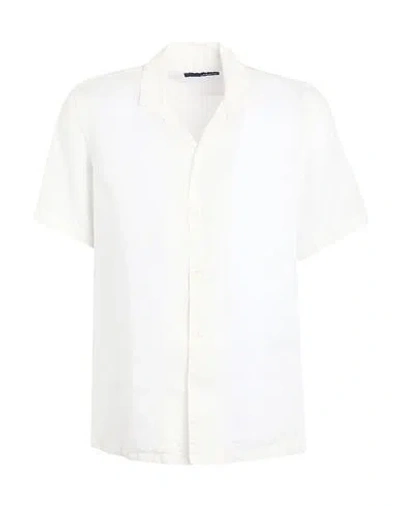 Lardini Man Shirt White Size 16 Linen